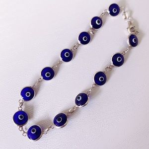 Evil Eyes Glass Beads Bracelet